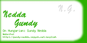 nedda gundy business card